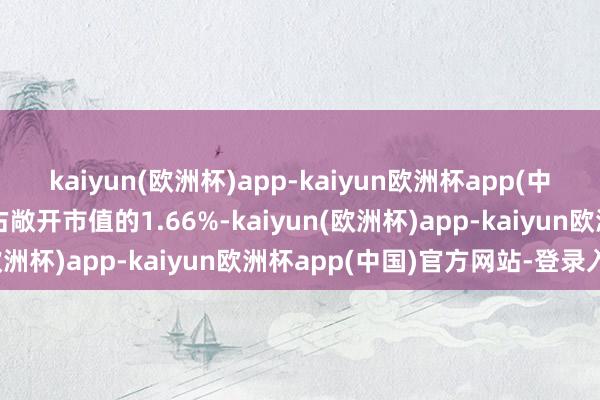 kaiyun(欧洲杯)app-kaiyun欧洲杯app(中国)官方网站-登录入口占敞开市值的1.66%-kaiyun(欧洲杯)app-kaiyun欧洲杯app(中国)官方网站-登录入口