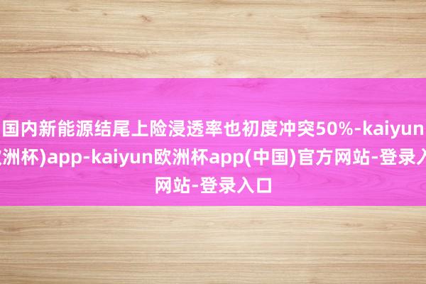 国内新能源结尾上险浸透率也初度冲突50%-kaiyun(欧洲杯)app-kaiyun欧洲杯app(中国)官方网站-登录入口