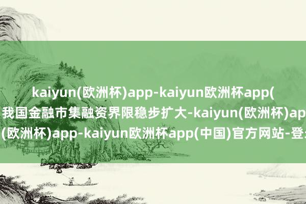 kaiyun(欧洲杯)app-kaiyun欧洲杯app(中国)官方网站-登录入口我国金融市集融资界限稳步扩大-kaiyun(欧洲杯)app-kaiyun欧洲杯app(中国)官方网站-登录入口