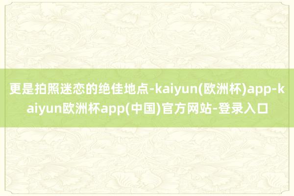 更是拍照迷恋的绝佳地点-kaiyun(欧洲杯)app-kaiyun欧洲杯app(中国)官方网站-登录入口