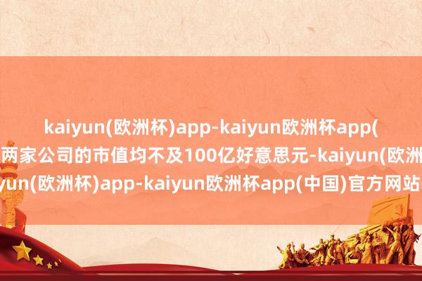 kaiyun(欧洲杯)app-kaiyun欧洲杯app(中国)官方网站-登录入口两家公司的市值均不及100亿好意思元-kaiyun(欧洲杯)app-kaiyun欧洲杯app(中国)官方网站-登录入口