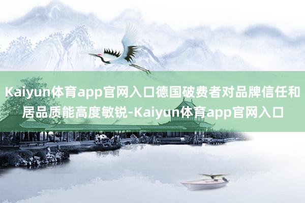 Kaiyun体育app官网入口德国破费者对品牌信任和居品质能高度敏锐-Kaiyun体育app官网入口